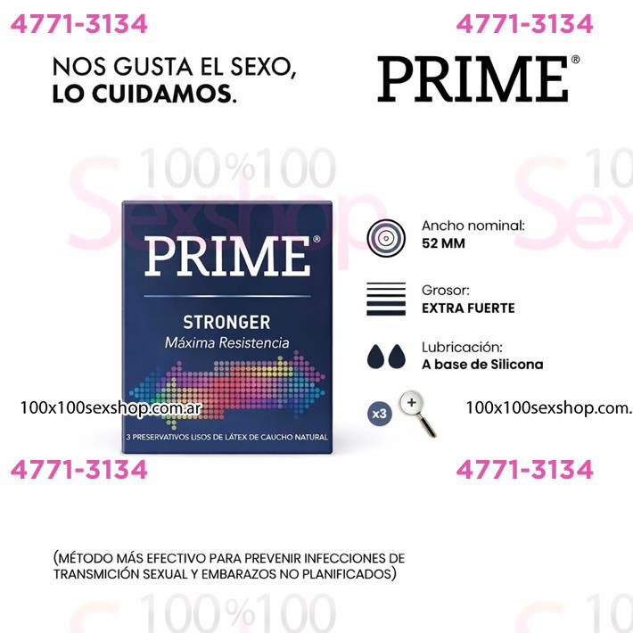 Cód: CA FP STRONGER - Preservativos Prime Stronger - $ 6200